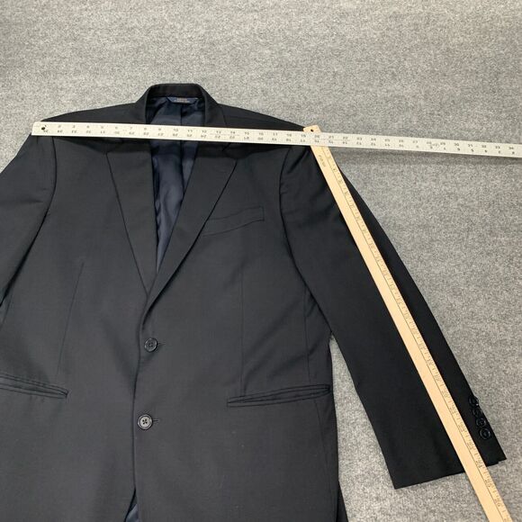 Brooks Brothers Blazer Mens 43R Black Wool 1818 Madison 2 Button Notch Lapel - Picture 4 of 14